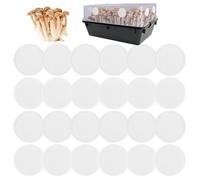 Mushroom Filter Discs - Adhesive Fruiting Chamber Screens 24X Pack, Airflow Balance Moisture Retention Support, Cultivation Accessory | Garden Outdoor Grower Mycology Home Farming Healthy Harvest