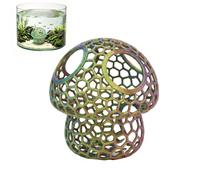 Mushroom Fish Tank Decor 3D Printed Porous Hollow Out