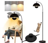 Mushroom Floor Lamp, Modern Dimmable Arc Standing Lamp with Foot Switch, 3 Color Modes, Simple Design for Living Room and Reading