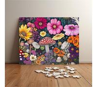Mushroom Flower Jigsaw Puzzles for Adults 500 Challenging & Brainteasing Adults Jigsaws Puzzle Puzzle Games Jigsaw Puzzle 500 Pieces