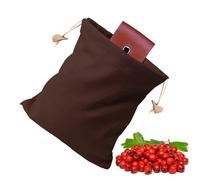 Mushroom Food Bag - Collapsible Harvest Soupching, Mushroom Hunting Bag | Mushroom Picking Bag With Cord, Mushroom Gather Bag For Outdoor, Pu [Brown], Se référer au descriptif, Refer to description