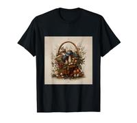 Mushroom Foraging Basket Wild Berries Botanicals Value Graphic T-Shirt