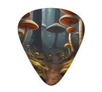 Mushroom Forest Guitar picks in thin, medium, and thick sizes, 12-piece set, suitable for electric guitar and various instruments