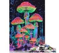 Mushroom Forest Jigsaw Puzzles for Adults 500 Piece Family Gathering Puzzle DIY 500 Piece Puzzle Game 500pcs (52x38cm)