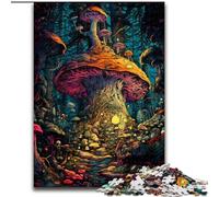 Mushroom Forest Kingdom Jigsaw Puzzle 1000 Pieces Jigsaw Puzzles for Adults for Teenagers & Teens, Ideal Birthday size 38x26cm