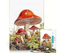 Mushroom Forest Nature 1000 Piece Jigsaw Puzzles for Adults Teenagers Logic Toy Relax Time Precision Cut (38x26cm)