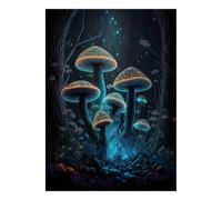 Mushroom Forest Night Jigsaw Puzzle, 1000 Pcs For Adults | 38x26cm Puzzle Fans, Birthday Gift, Cardboard, Mood Calming, Tight Puzzle Fit