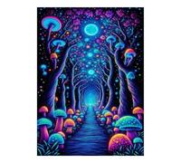 Mushroom Forest Path Jigsaw Puzzle, 1000 Pcs For Adults | 38x26cm Puzzle Fans, Birthday Gift, Cardboard, Mood Calming, Tight Puzzle Fit