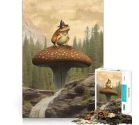 Mushroom Frog Adventurer 1000 Piece Jigsaw Puzzle for Adults Logic Toy Relaxing Fun Design Assembly Santa Wish Gift (38x26cm)