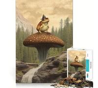 Mushroom Frog Adventurer for Adults 1000 Piece Jigsaw Puzzle Thought Toy Anxiety Relief Precise Edge Thoughtful Gift (50x75cm)
