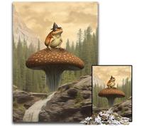 Mushroom Frog Adventurer1000 Piece Jigsaw Puzzle Challenging Puzzles Brain Teaser Game for Teenagers Perfect 1000 PCS(38x26cm)