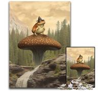 Mushroom Frog Adventurer1000 Pieces Puzzle Gifts Impossible Jigsaw Puzzles for Adults Interactive Family Game Ideal Family Activity Game 1000 PCS(75x50cm)