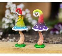 Novelty Mushroom Garden Ornament Animal Indoor Outdoor Solar Statue Decor Patio