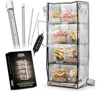 Mushroom Grow Tent with light and timer 6500k LED Grow Light, 4" vents compatible with accessories, Indoor Greenhouse with Grow Light, Martha tent for Mushroom, Indoor Green House, fits monotub & more