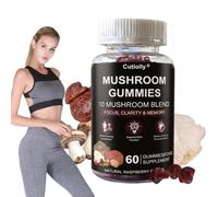 Mushroom Gummies,60 PC 10 in 1 Mushroom Gummies,Mushroom Complex,Mushroom Gummie High Strength,Mushroom Supplement Gummies,Vegan