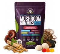 Mushroom Gummies - 8-in-1 Mushroom Gummies Complex with Lion’s Mane & Reishi - Premium Vegan Mushroom Supplement - Mixed Fruit Flavor, 80 Gummies