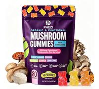 Mushroom Gummies with Lion's Mane, Mixed Fruits,12-in-1 Blended Mushroom Formula, Recharge Your Energy, chewable Gummies (80 Gummies)