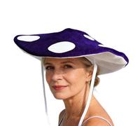 Mushroom Hat Toad Child Costume - Funny Plush Mushroom Hats Unisex Party Cap With Wide Brim Mushrooms Hat Costume Cosplay Accessory For Teens Adults Festival Decor Carnival Halloween Role Play