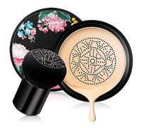 Mushroom Head Air Cushion BB Cream,Concealer Lasting Nude Makeup Moisturizing Brightening Pigment CC Liquid Foundation, Even Skin Tone Makeup Base Primer Foundation (Natural)