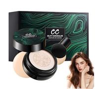 Mushroom Head Air Cushion CC Cream,2026 New Cushion Foundation Moisturizing Full Coverage Lasts for 12 Hours,Brightening Pigment BB Cream Matte Foundation Set Gift For Women (Natural)