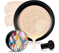 Mushroom Head Air Cushion Cc Cream, Bb Cream Foundation, Moisturizing Concealer, Mushroom Head Makeup, Makeup Long Lasting Matte, Easy to Apply (Ivory)