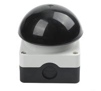 Mushroom Head Safety Stop Button Switch Self Resetting Foot Pedal Hand Push with IP65 Waterproof ABS Housing for Industrial Electrical Control up to 440V 10A Wide Temperature Range(black)