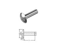 Mushroom Head Slotted Screws M8 x 60 mm A2 (T304) Stainless Steel Pack Size : 6