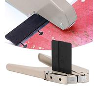 Mushroom Hole Notebook Puncher, Creative Mini DIY LooseLeaf Manual Punching Machine, Punches 6 Sheets, Adjustable Mushroom Hole Positioning Ruler, Bottom Chip Collector for All,