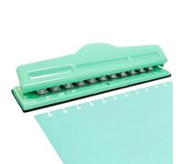 Mushroom Hole Punch, 11 Hole Punch Binder Puncher, Disc Planner Hole Punch, Paper Punch for Disc Binding, Planner, Scrapbooking, Notebooks (Green)