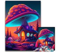 Mushroom House Adult Jigsaw Puzzles 1000 Pieces Puzzles for Adults Perfect for Halloween, Christmas, Birthday Gift 50x75CM/19.68x29.52inch