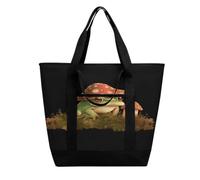 Mushroom House And Frog Shopping Bag Tote Bag Reusable Grocery Bags