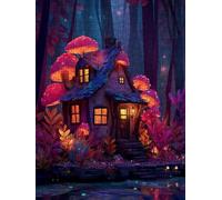 Mushroom House Jigsaw Puzzles for Adults 5000, 5000 Piece Jigsaw Puzzles, Classic Educational Jigsaws, Impossible de Assemble Handmade, Challenging Puzzle, Fun Family Activities FNKL0-741