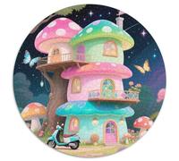 Mushroom House Jigsaw Puzzles Puzzle for Adults Kids. 1000 Piece Fantastic Whimsical Challenge Toy Educational Games Home Decoration for Adults& Kids Age 14 Years Up 1000pcs (67.5x67.5cm)