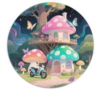 Mushroom House Jigsaw Puzzles Puzzle for Adults Kids. 1000 Pieces Fantastic Whimsical Challenge Toy Educational Games Home Decoration for Adults& Kids Age 14 Years Up 1000pcs (67.5x67.5cm)