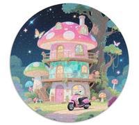 Mushroom House Jigsaw Puzzles Puzzles for Adults Kids. 1000 Piece Fantastic Great Gifts Challenge Toy Educational Games Home Decoration for Educational Games Gifts 1000pcs (67.5x67.5cm)