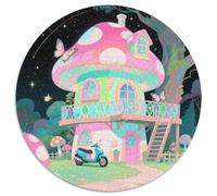 Mushroom House Jigsaw Puzzles Puzzles for Adults Kids. 1000 Piece Fantastic Whimsical Challenge Toy Educational Games Home Decoration for Educational Games Gifts 1000pcs (67.5x67.5cm)