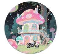 Mushroom House Jigsaw Puzzles Puzzles for Adults Kids. 1000 Pieces Fantastic Whimsical Challenge Toy Educational Games Home Decoration for Adults& Kids Age 14 Years Up 1000pcs (67.5x67.5cm)