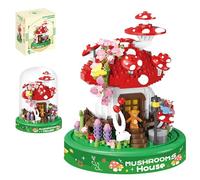 Mushroom House Mini Building Block Set, 645 PCS Ideas Construction Bricks Model Toy, DIY Creative Mushroom House Architecture Building Kit, Construction Bricks Not Compatible with Main Brands