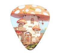 mushroom house Patterned guitar picks - (thin/medium/thick) free to choose, suitable for all kinds of string instruments,