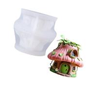 Mushroom House Shape Planter Silicone Mold for Crafting Decorative Holders Flower Displays and Small Home Intonation Innovative Mushroom House Container Mold