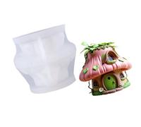 Mushroom House Shape Silicone Mold Planter Molds Suitable for Resin Casting Crafting and Creative Projects Concrete Mold
