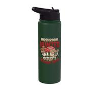 Mushroom Hunter Nature´s Treasure Seeker Mushroom Hunting Stainless Steel Insulated Water Bottle