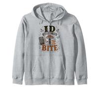 Mushroom Hunter Wild Foraging Field Guide Forager Zip Hoodie