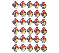 Mushroom Iron On Patches Unique Embroidered Mushroom Stickers DIY Sew On Patches for Clothing Dress Hat Plant Decoration Cotton Fabric 30PCS 4.8x4.3cm