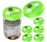 Mushroom Jar Liquid Culture Lid Food Grade Plastic Grain Spawn Cultivation Mason Jar Lid with PTFE Membrane & Self Healing