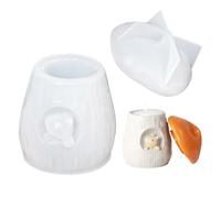 Mushroom Jar Mold - Storage Cup Template, 1 Piece Silicone Casting Tool with Squirrel Lid, 3D Forest Theme Vessel, Craft Supply, DIY Jewelry Bin for Candy, Resin and Clay Inside Studio