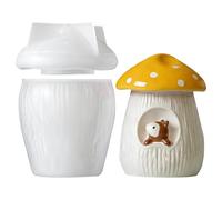 Mushroom Jar Resin Mold, Large Candle Holder Silicone Molds with Lid, Pen Holder Epoxy Resin Casting Mold Storage Box, Jewelry Container, DIY Craft Trinket Box