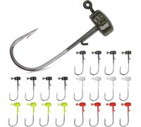 Mushroom Jig Heads Hooks Kit, 20pcs Ned Rig Jig Heads Soft Bait Hooks Mushroom Jig Lure Bait Fishing Hooks for Soft Lures Bass Fishing Freshwater Saltwater (4.2g-20pcs)