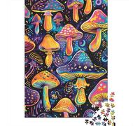 Mushroom Jigsaw Puzzles Puzzles for Adults Kids. 1000 Pieces Great Gifts Challenge Toy Educational Game Home Decoration for Educational Games Gifts 1000pcs (75x50cm)