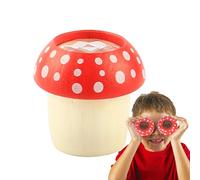 Mushroom Kaleidoscope - Wooden Kaleidoscope, Portable Science Toy | Creative Educational Telescope, Retro Developmental Toy, Parent-Child Interaction, Fun Learning Gift, Kids Indoor Play Usage